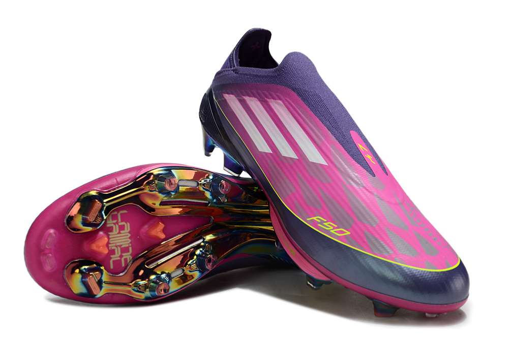 Adidas F50+ series fully knitted waterproof laceless FG