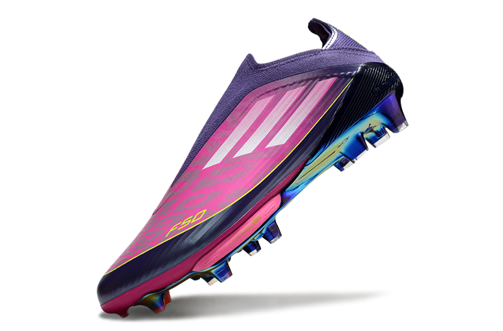 Adidas F50+ series fully knitted waterproof laceless FG