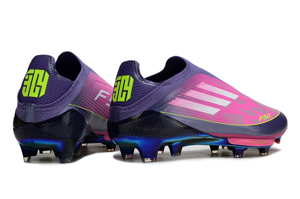 Adidas F50+ series fully knitted waterproof laceless FG