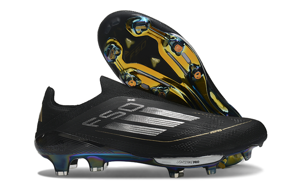 Adidas F50+ series fully knitted waterproof laceless FG